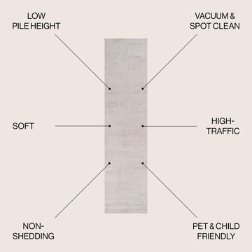Haze Solid Low-pile Area Rug Ivory